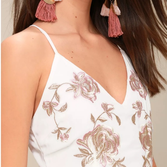 LULU'S PINK AND WHITE EMBROIDERED MAXI DRESS - Picture 5 of 8